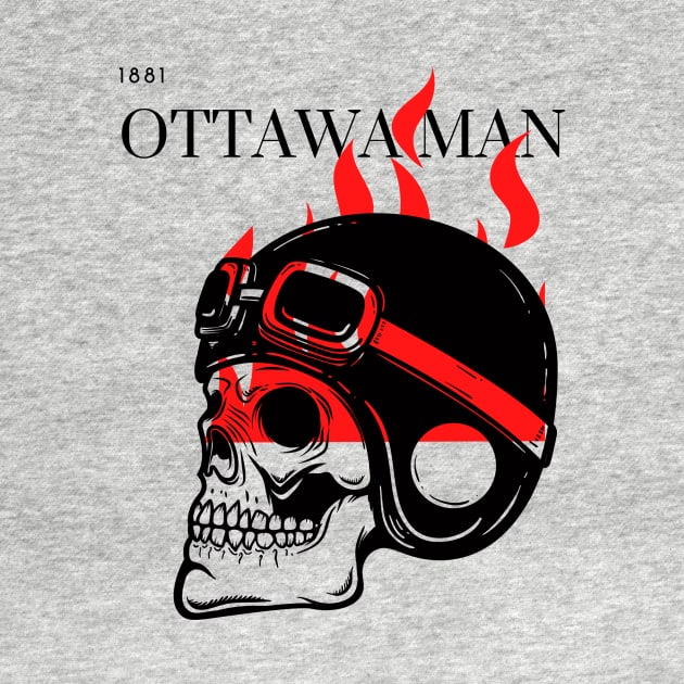 flaming biker motorcycle ottawa man design by hasanclgn